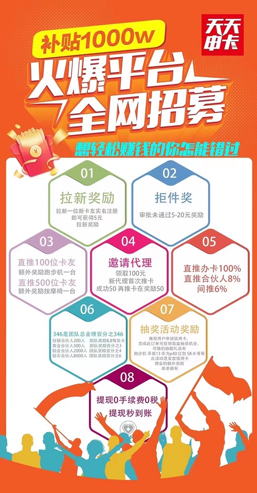 火爆朋友圈的推卡平台天天申卡上线啦！