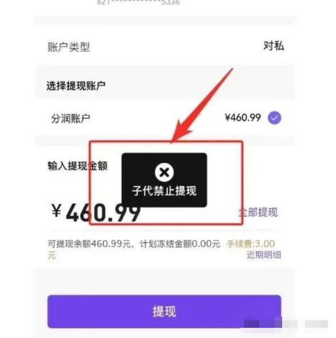 多位2.0支付百亿大佬被带走?某支付公司代理商平台被冻结分润无法提现