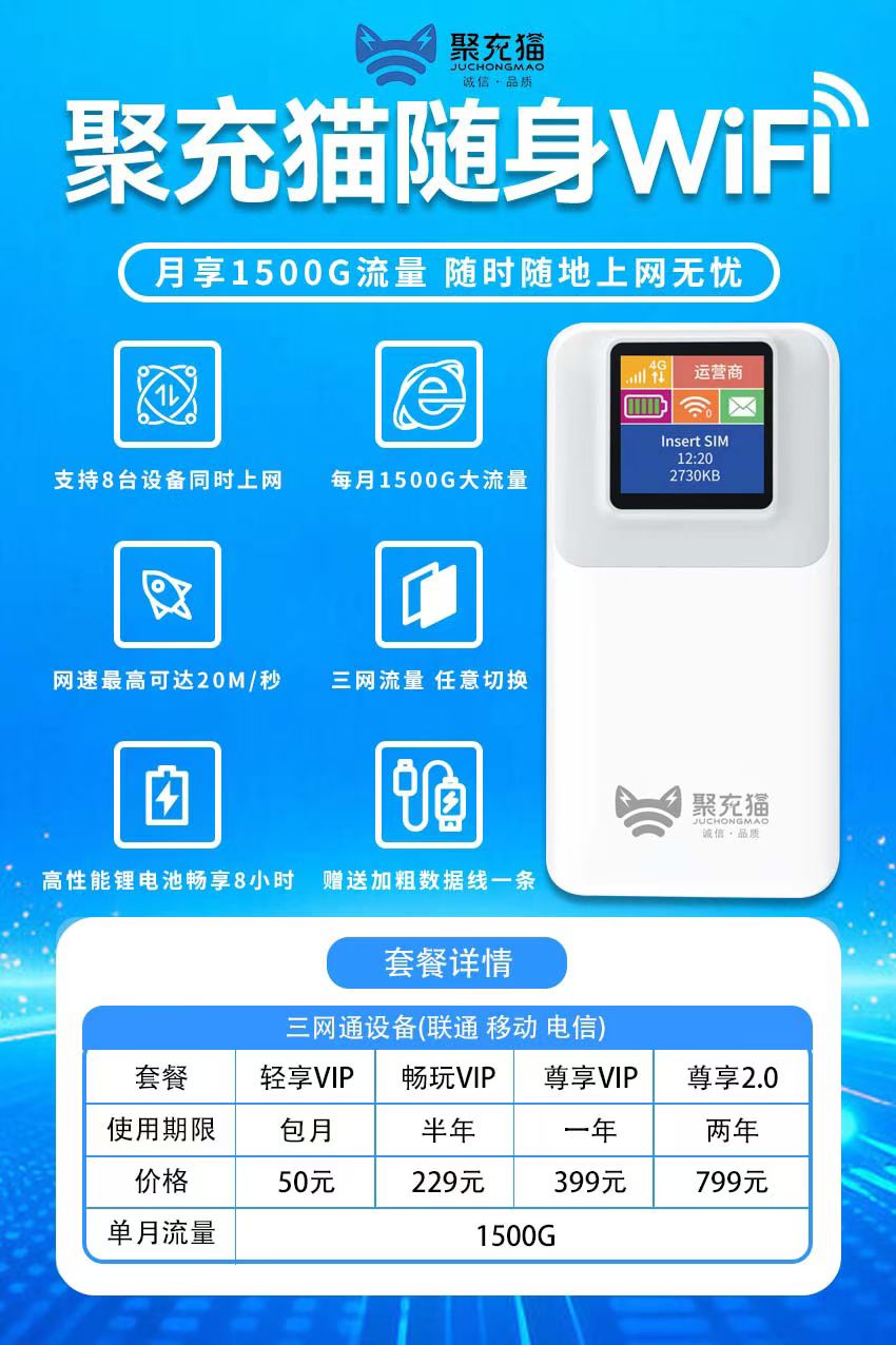《聚充猫随身WiFi代理真实测评：0押金日赚800+的流量生意，适合小白的赚钱玩法》