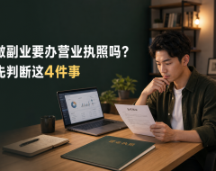 做副业、平台代理要不要办营业执照?先判断这4件事