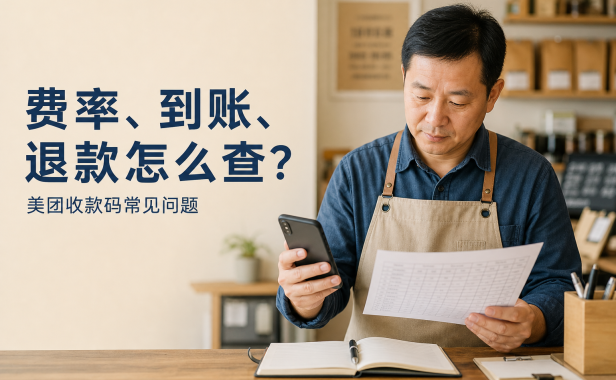 美团收款码费率、到账、退款怎么查?商家常见问题一次说清