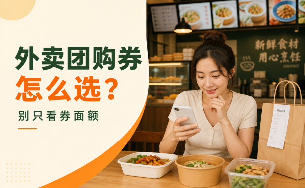 外卖团购优惠券怎么选?满减、红包、团购券别只看面额