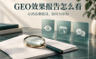GEO效果报告怎么看？企业别把品牌提及、网站访问和咨询混为一谈