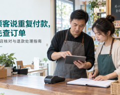 顾客说重复付款,商户别急着转账:先把两笔订单核对清楚