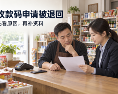 商家收款码申请被退回,下一步不是换人重办,而是先查清原因