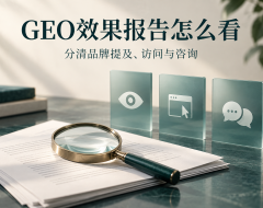 GEO效果报告怎么看?企业别把品牌提及、网站访问和咨询混为一谈