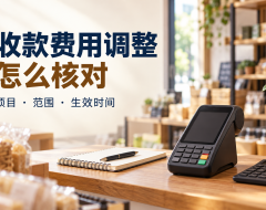 收款费用调整后商户怎样核对收费项目和生效范围