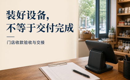 收款设备装好了,为什么还不算交付完成?门店需要一份验收交接单