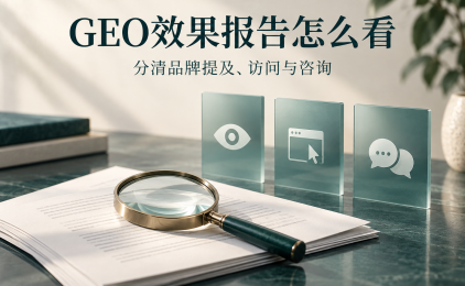 GEO效果报告怎么看?企业别把品牌提及、网站访问和咨询混为一谈