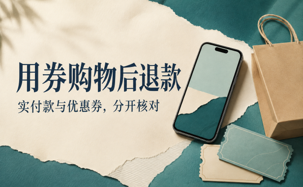 用优惠券买的东西退了,钱和券怎么回?先分清这两笔账