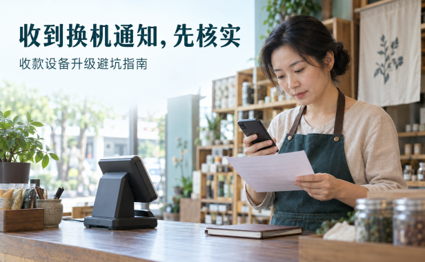 收到POS机升级、停用或换机通知,商户先核实什么?