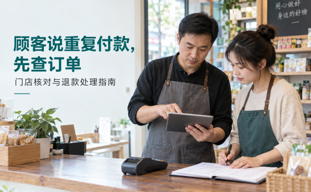 顾客说重复付款,商户别急着转账:先把两笔订单核对清楚