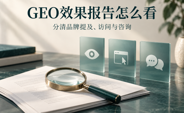 GEO效果报告怎么看?企业别把品牌提及、网站访问和咨询混为一谈