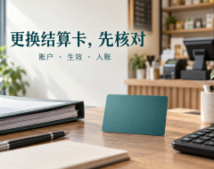 商户更换结算银行卡，怎样确认新账户已经生效？
