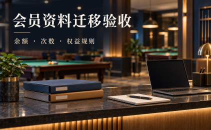 台球厅更换管理系统,会员余额和剩余次数怎样验收迁移?