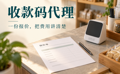 收款码代理给商户报价,别把设备、服务和支付费用混成一个数