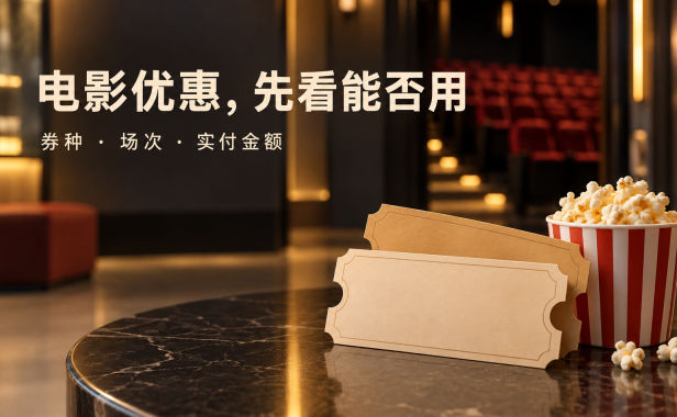 电影优惠券怎么选?先分清券种,再比较同一场次实付